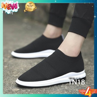 Giày thể thao đế êm kiểu dáng ôm cổ chân - màu đen- tn18