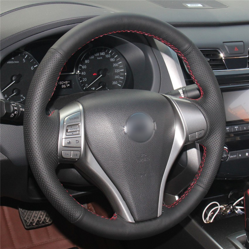 Bọc vô lăng Nissan Terra, Navara, Xtrail các đời 2014->2020 bằng da Nappa cao cấp tự khâu rất đơn giản tại nhà