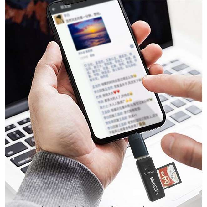 Đầu Đọc Thẻ Nhớ Usb 3.0 2 Trong 1 Micro Sd Sdxc Tf67000 | BigBuy360 - bigbuy360.vn