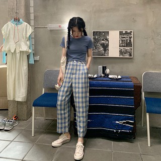 [ORDER] Quần dài caro ống suông Q028