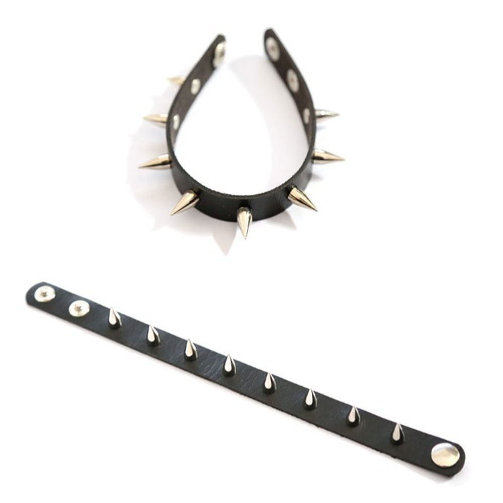 Vòng Tay Da Đính Đinh Tán Phong Cách Punk Cá Tính Cho Nam Và Nữ