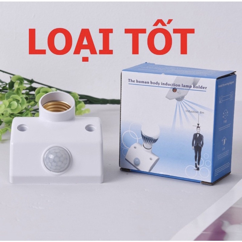 Đui đèn cảm ứng chuyển động hồng ngoại đui E27