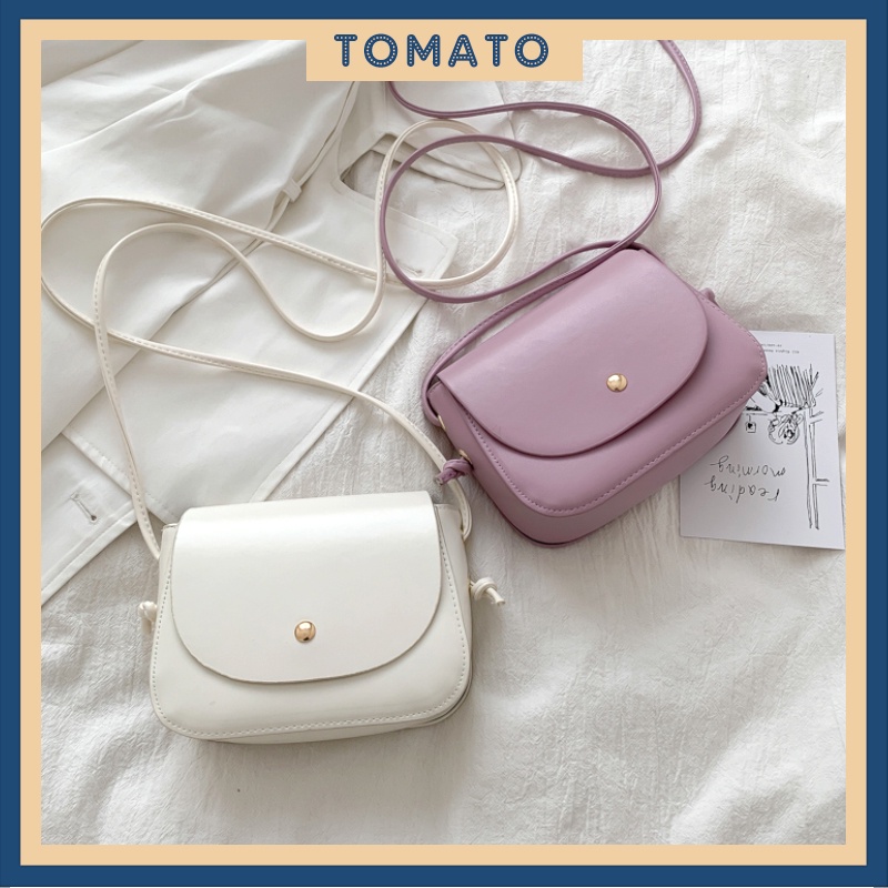 Túi xách đeo chéo vai kẹp nách trơn basic phong cách thời trang Hàn Quốc TX03 - TOMATO Fashion