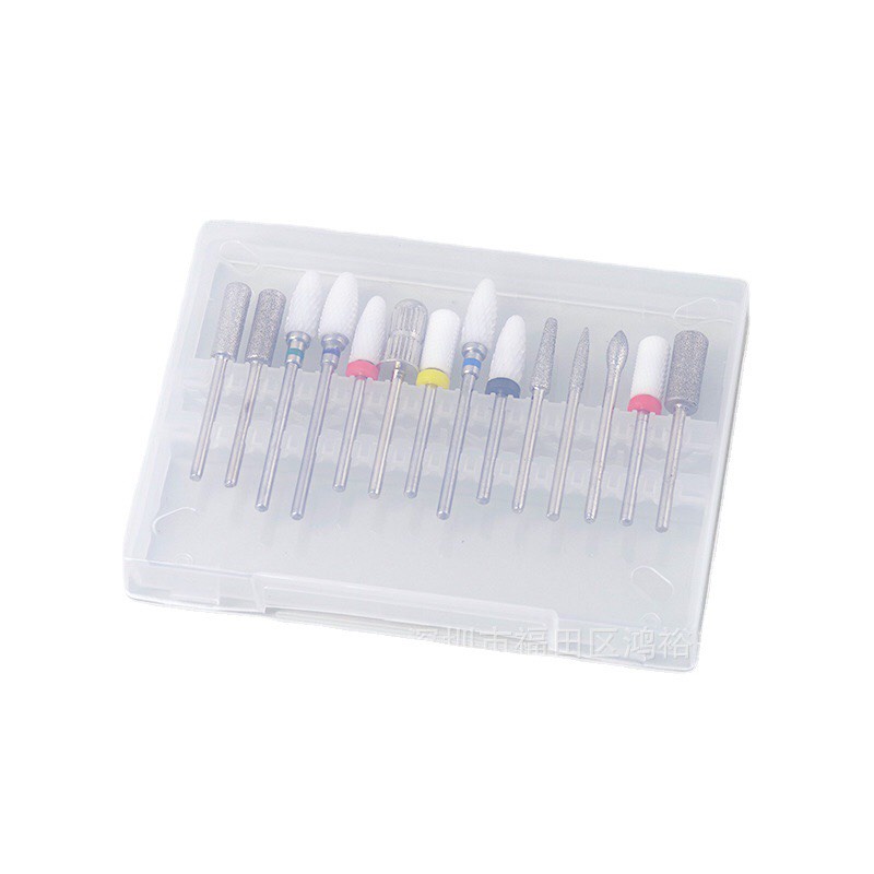 Hộp đầu mài móng nail, đựng đầu mài