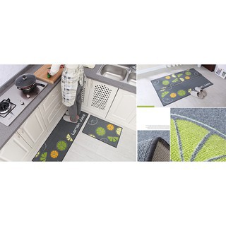 Bộ thảm bếp 2 cái hình chanh [Rẻ Vô Địch]