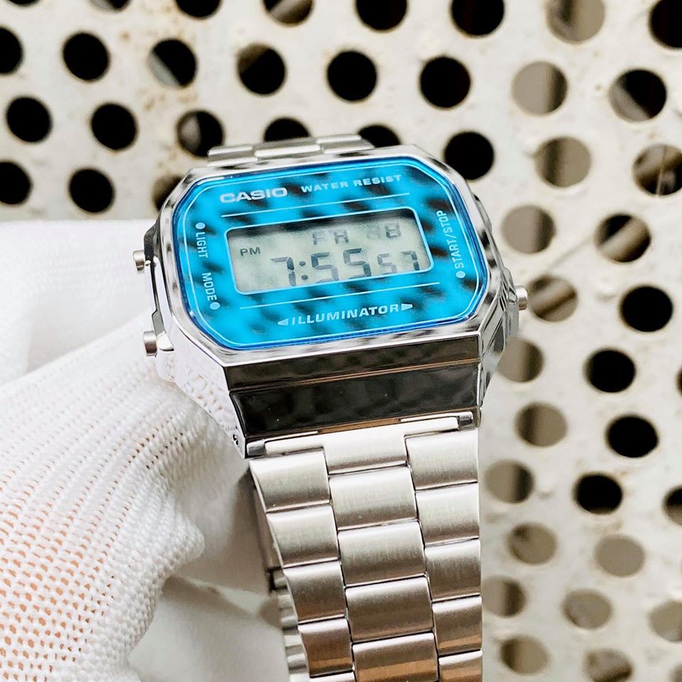 ĐỒNG HỒ KIM - ĐIỆN TỬ NAM DÂY DA CASIO A168WEM-2[HÀNG CHÍNH HÃNG]