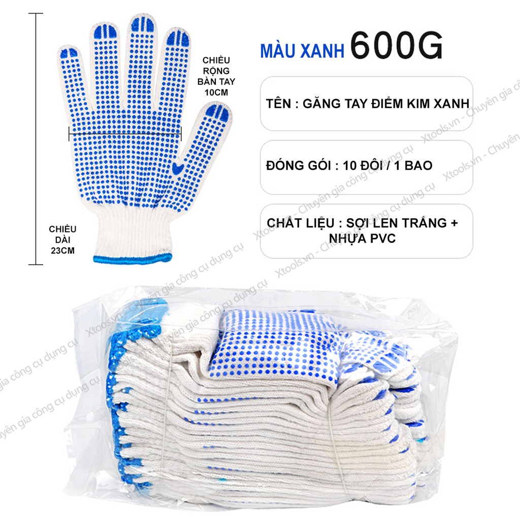 Găng tay bảo hộ lao động phủ hạt nhựa 70g bao tay bảo hộ chống trơn trượt, thao tác linh hoạt, thoáng khí, độ bền cao