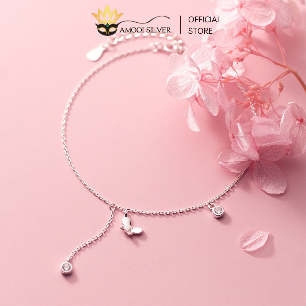 Lắc Chân Bạc S925 Dáng Tua Dài Hình Con Bướm - Amooi Silver AC41