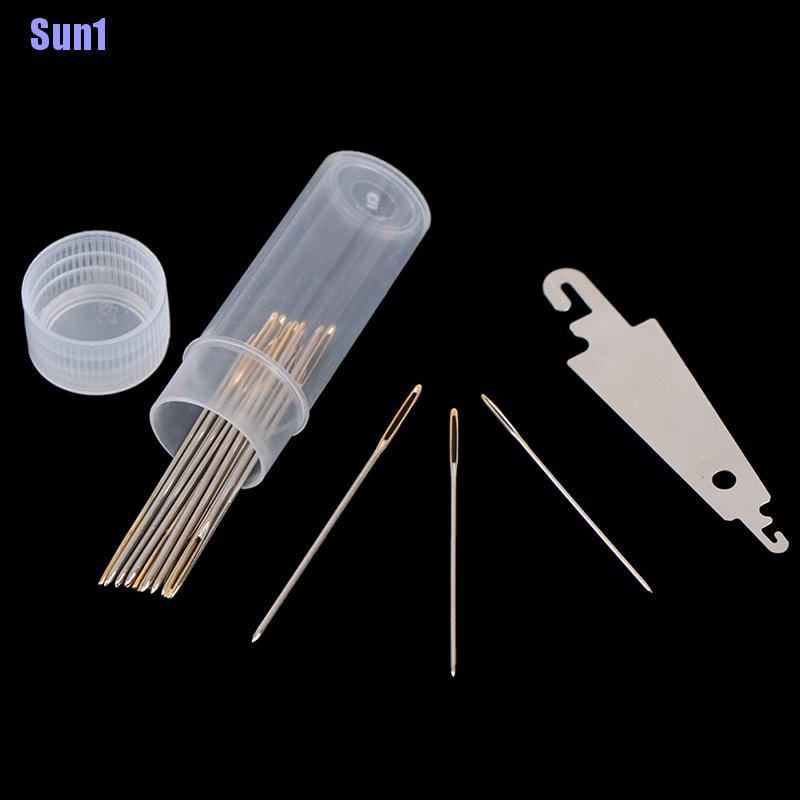 Bộ 30 Kim Thêu Mắt Vàng Kèm Chỉ
