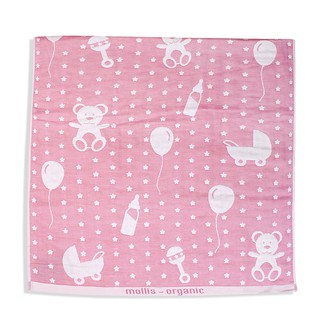 Khăn Tăm Trẻ Em Cotton Organic Mollis BM1N màu hồng 70x140 (cm)