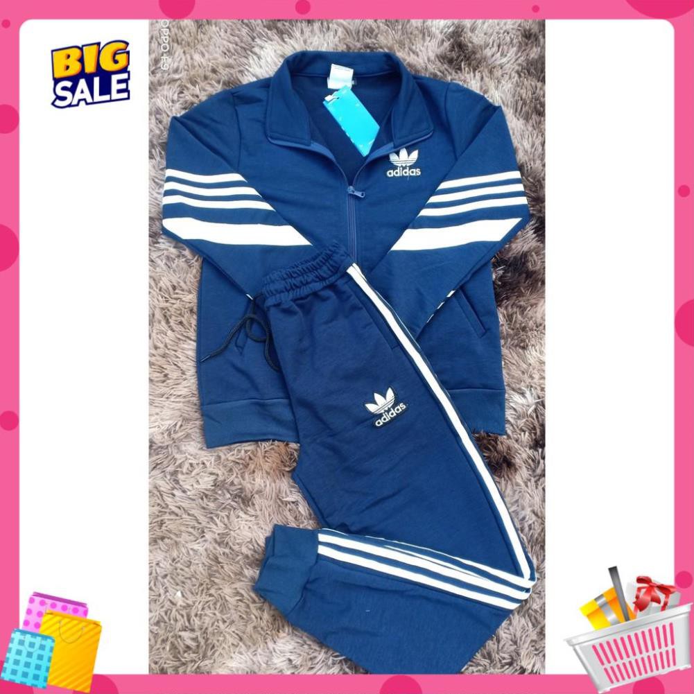 [Full size- không mũ] Bộ quần áo thể thao nữ thu đông nỉ da cá loại 1 nhãn hiệu DAS kiểu dáng sọc thời trang hottrend | BigBuy360 - bigbuy360.vn