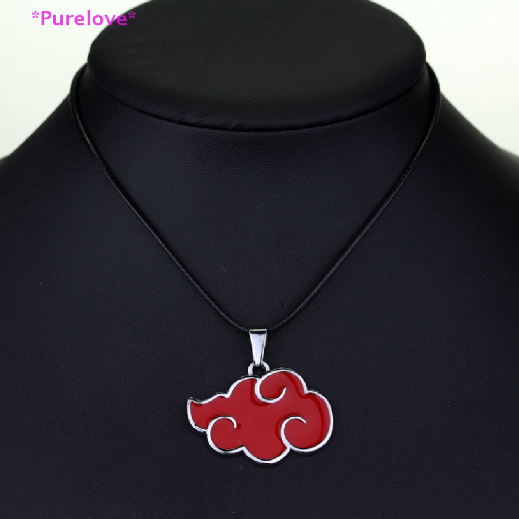 Vòng cổ Mặt Kim Loại Hình Đám Mây Đỏ Phong Cách Anime Akatsuki Nhật Bản Mới