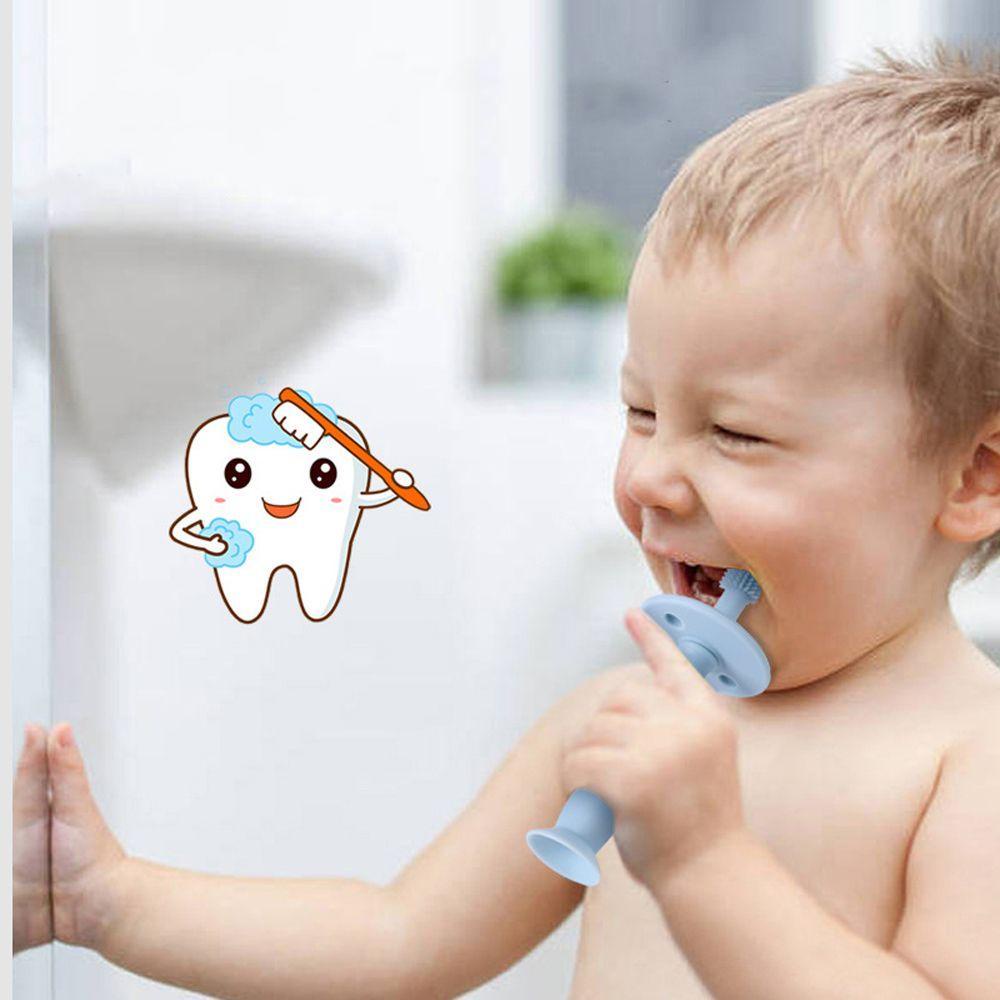 Mmluck Bàn Chải Đánh Răng silicon Mềm Cầm Tay Cho Bé Tập Đánh Răng