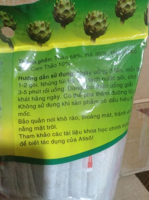 TRÀ ATISO TÚI LỌC VĨNH TIẾN [ 100 gói x 2 gram]