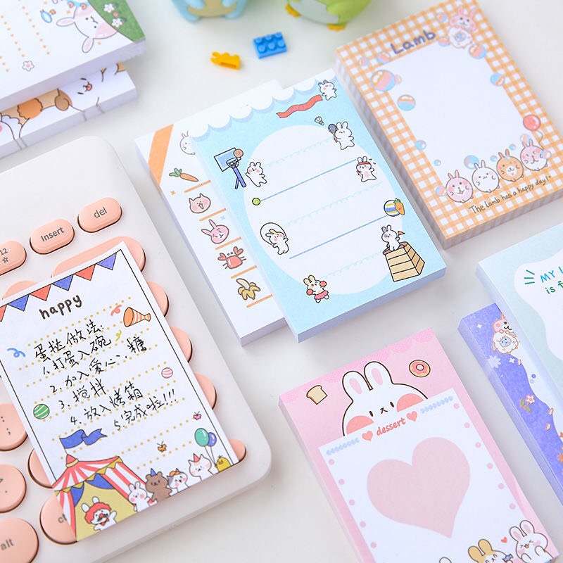 Giấy Note Ghi Chú Cute Đáng Yêu, Xấp 100 Tờ Cartoon