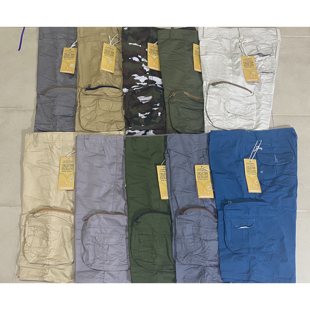 Quần Short Túi Hộp Nam - Quần Short Kaki