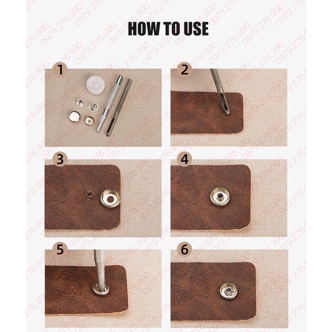 Cúc bấm chậu 15mm loại ko gỉ sét- 30 bộ/ gói