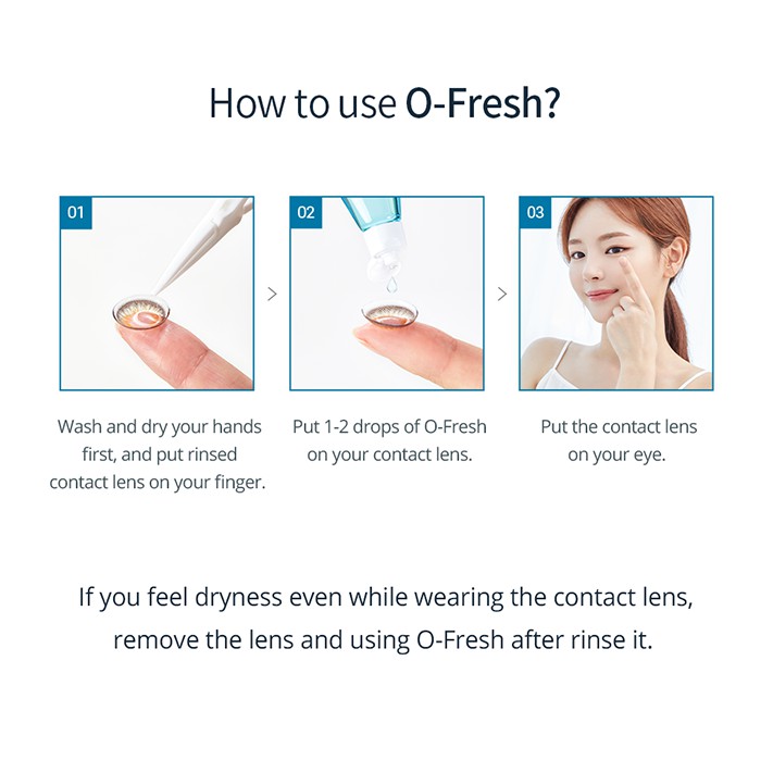 Dung Dịch Nhỏ và Bảo Quản Lens OFRESH MOIST CUSHION DROP - Hãng Nội Địa Hàn OLENS-Cung Cấp Độ Ẩm Tối Ưu Cho Mắt Nhạy Cảm