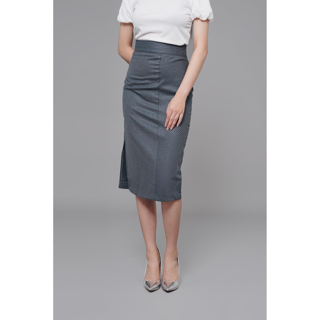 [Mã FASHIONMALLT4 giảm 15% đơn 150k] Chân váy jupe viscose kẻ xanh Z281 NỮ TNG | BigBuy360 - bigbuy360.vn