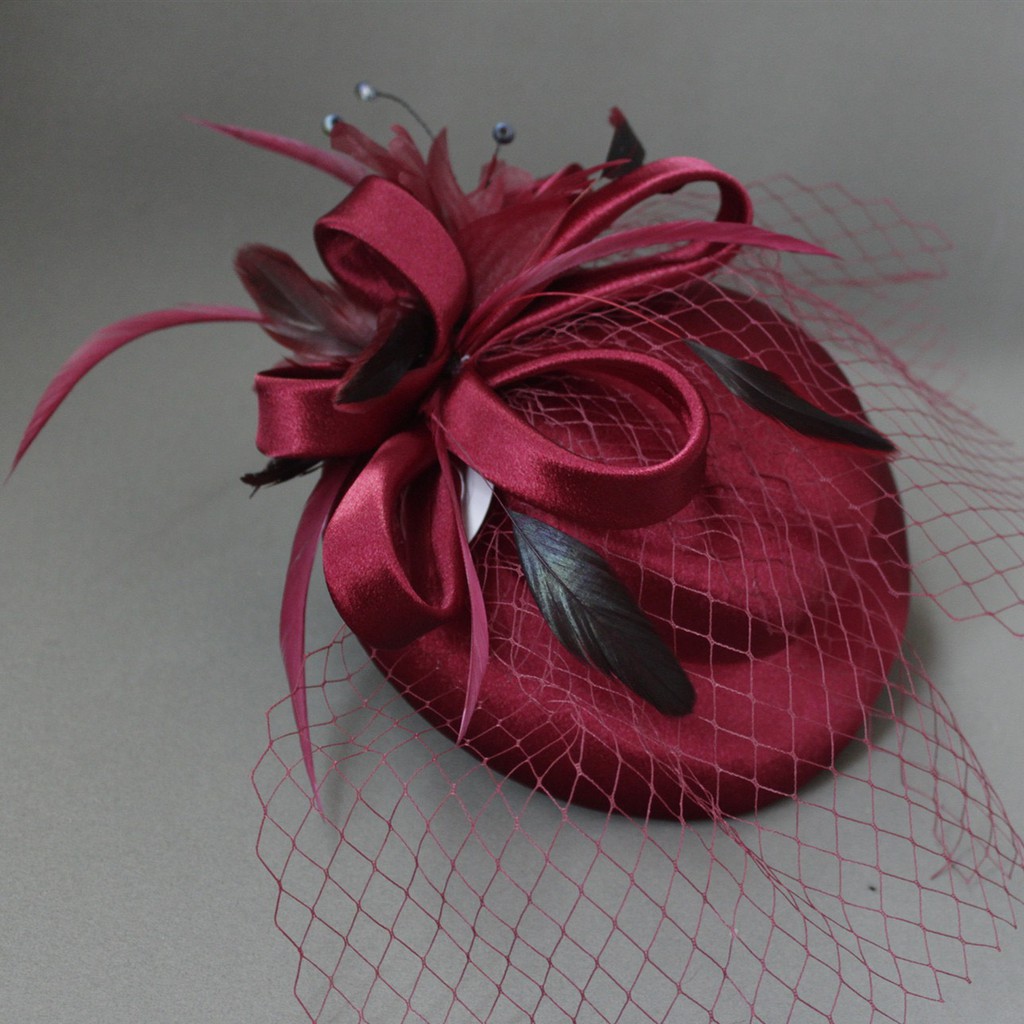 kiểu công nương nơ lưới đính hạt trai 12/2020 giangpkc màu đỏ đô.