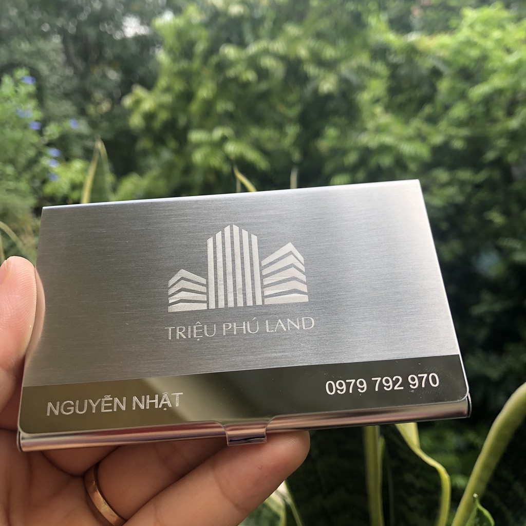 Hộp đựng danh thiếp bằng thép không gỉ 201 sáng bóng