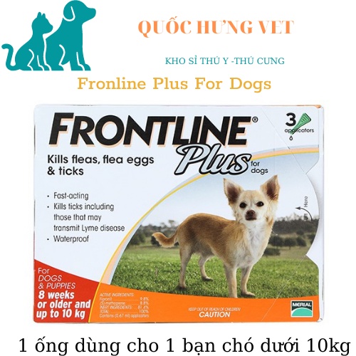 1 Tuyp Frontline Plus ve chó, chấy rận Frontline Plus, thuốc nhỏ gáy frontline cho mèo, thuốc nhỏ gáy frontline cho chó