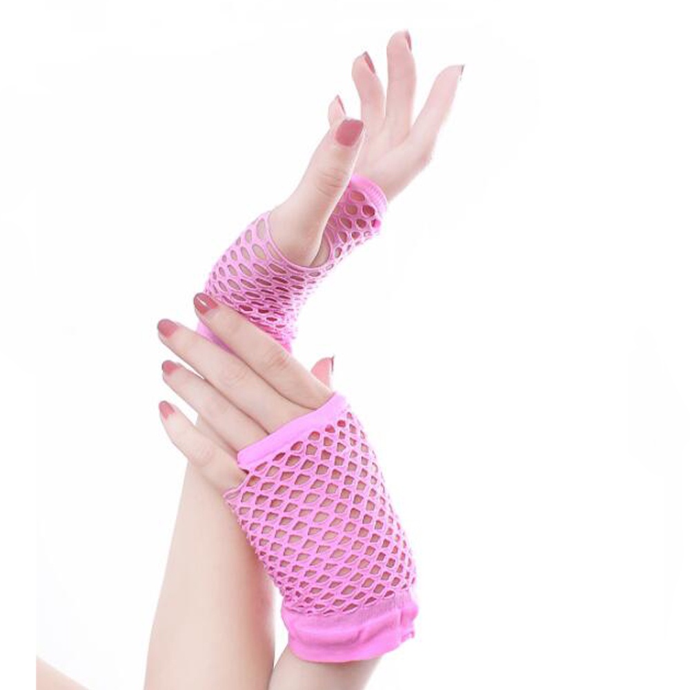 Găng tay lưới hở ngón màu xanh dương/đen thời trang