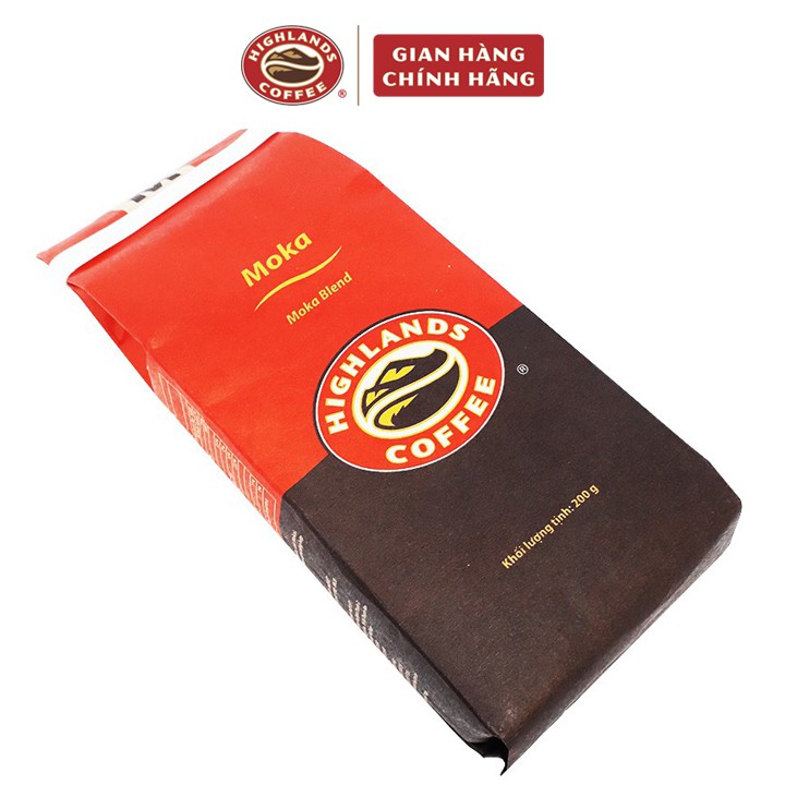 Cà phê rang xay Moka Highlands Coffee 200g (cafe pha phin) | BigBuy360 - bigbuy360.vn