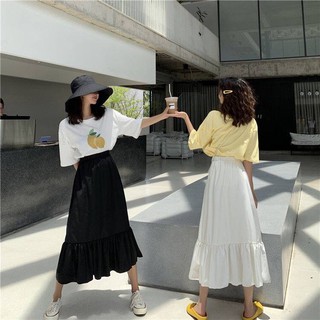 CHÂN VÁY MIDI NỮ ( chân váy xoè dài- kiểu)