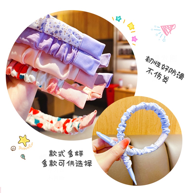 Băng Đô Cài Tóc Vải In Hoa Kiểu Hàn Quốc Dễ Thương Thời Trang Cho Bạn Gái
