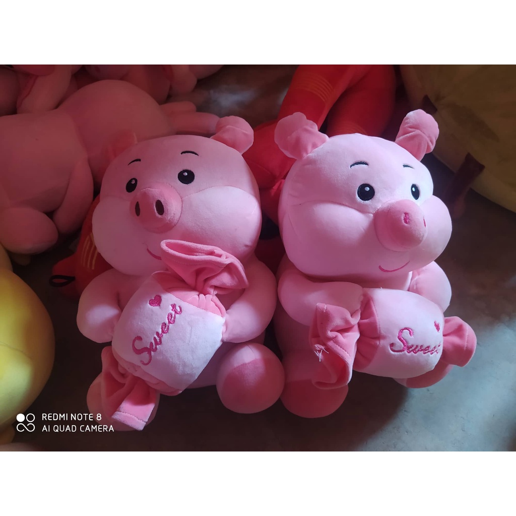 Gấu bông Heo bông ôm kẹo