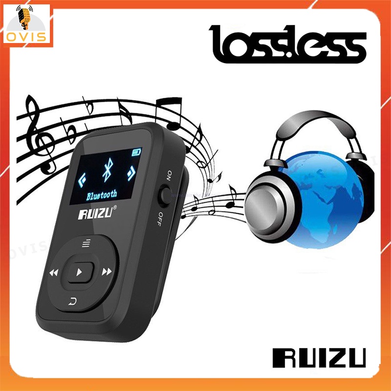 Ruizu X26 - Máy Nghe Nhạc Lossless Thể Thao, Hỗ Trợ Ghi Âm, FM, Bluetooth 4.0 (8GB)