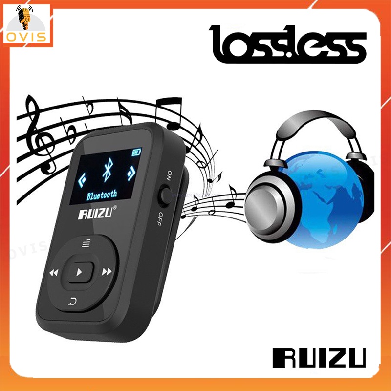 Ruizu X26 - Máy Nghe Nhạc Lossless Thể Thao, Hỗ Trợ Ghi Âm, FM, Bluetooth 4.0