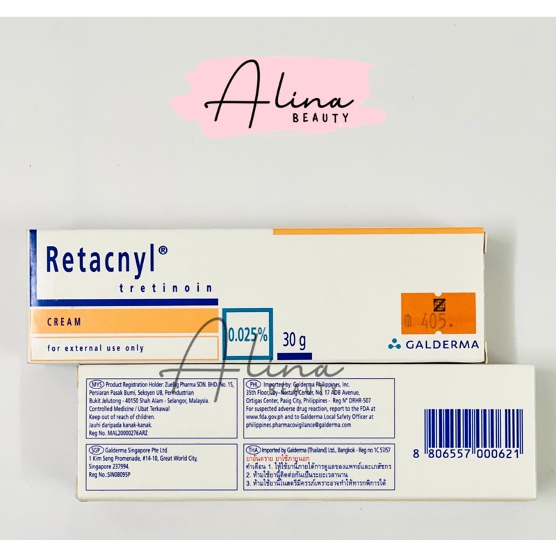 Tretinoin Retacnyl Cream 0.025%/0.05% kem dưỡng chống lão hoá, giảm mụn, trẻ hóa da 30g