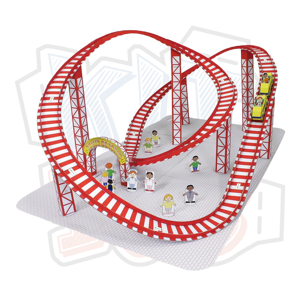 Mô hình giấy kiến trúc công viên Amusement Park (Roller coaster)