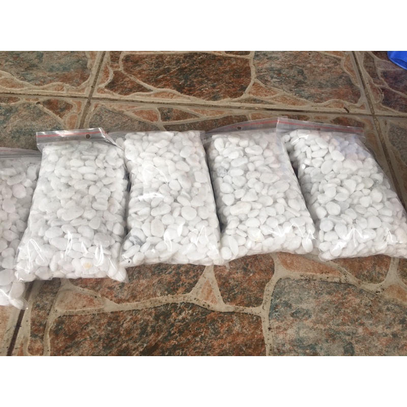 1kg Sỏi trắng trang trí chậu cây, bể cá size 1-2cm