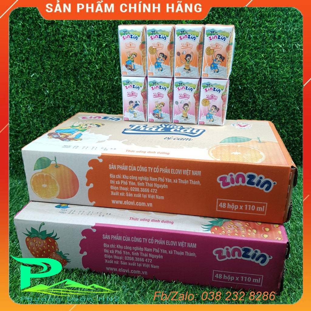 Sữa Zin Zin Elovi - Sữa trái cây Zin Zin 110ml - thùng 48 hộp