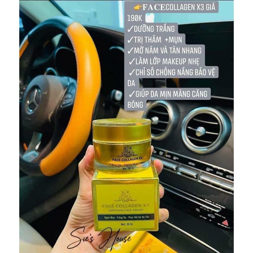Combo Serum Nám Collagen X3 + Kem Face Collagen X3 + Cao Nghệ Collagen X3 Mỹ Phẩm Đông Anh Chính Hãng