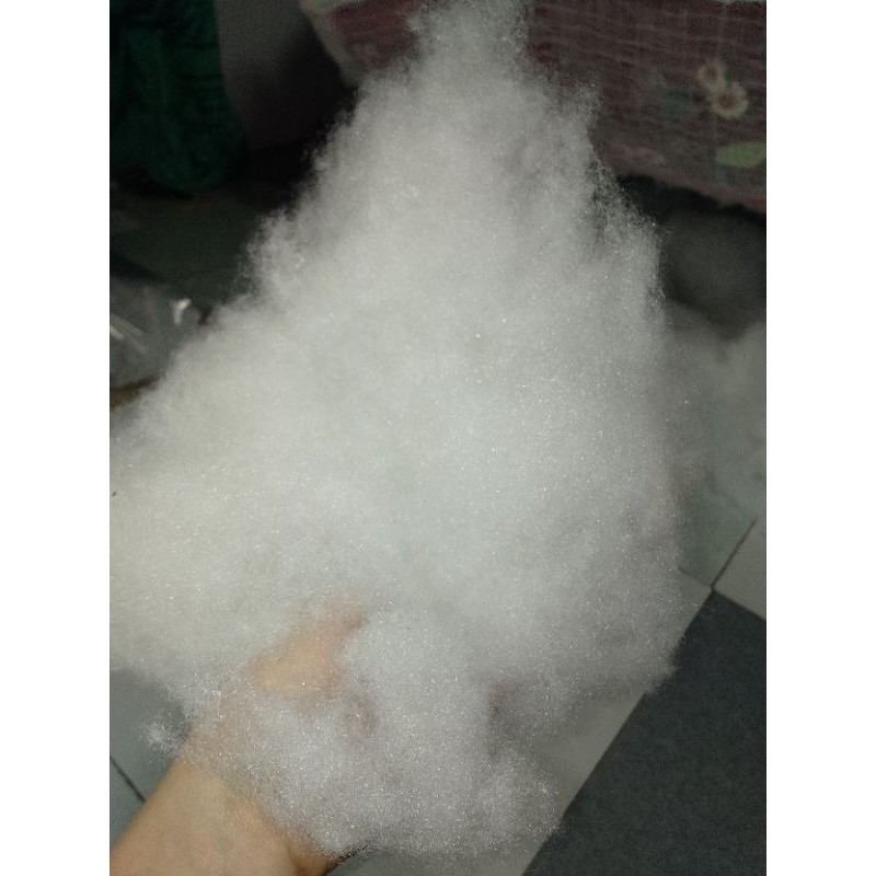 Bông gòn xơ, bông hơi không xẹp nhồi gối đầu, thú bông, trang trí chụp ảnh 0,5kg, giá tại xưởng