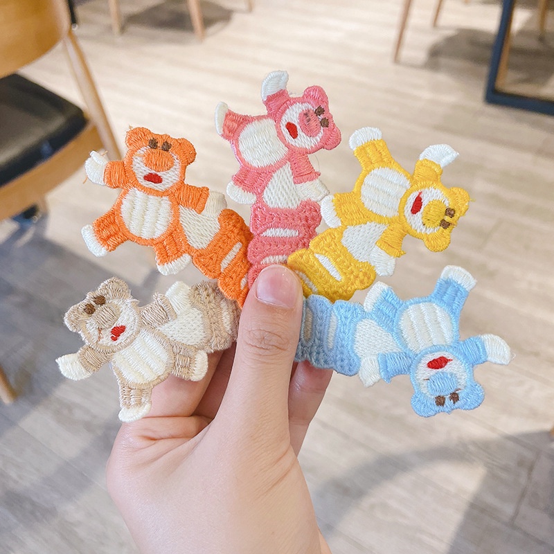 Kẹp Tóc Len Họa Tiết Hoạt Hình Dễ Thương Cho Bé Gái