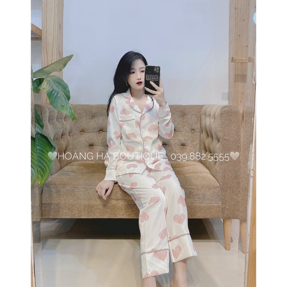 Bộ Pijama - Bộ ngủ nhà dài tay  [ Siêu RẺ  ] chất liệu lụa mango cao cấp , thoáng mát , mềm mịn