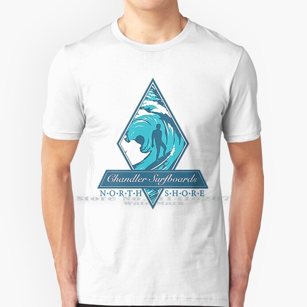 Chandler Ván Lướt Sóng Áo 100% Cotton Nguyên Chất North Shore 80s 80 Phim Trừu Tượng Chandler Hawaii