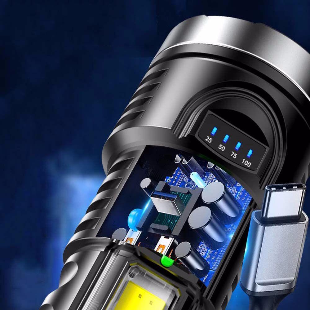 LLOYD Đèn Pin Cắm Trại / Câu Cá Ngoài Trời Chống Thấm Nước Cổng Sạc USB