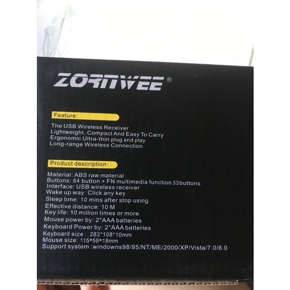 Combo bộ phím chuột mini không dây ZORNWEE G1000 lướt êm, gọn, nhẹ. Tặng kèm pin, tặng kèm bàn di đa sắc màu.