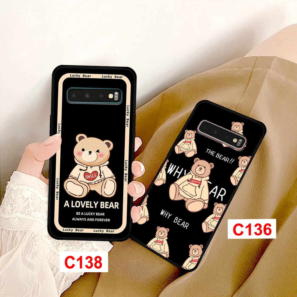 Ốp Samsung S10e - S10 - S10 Plus - S10 5G in hình gấu đáng yêu,cute. ốp rẻ bền đẹp.