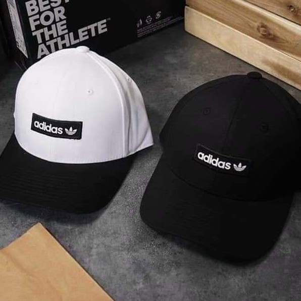 Nón kết ADIDAS 2 màu đem, đen trắng phối, hoạ tiết đơn giản, trẻ trung. Nón free size
