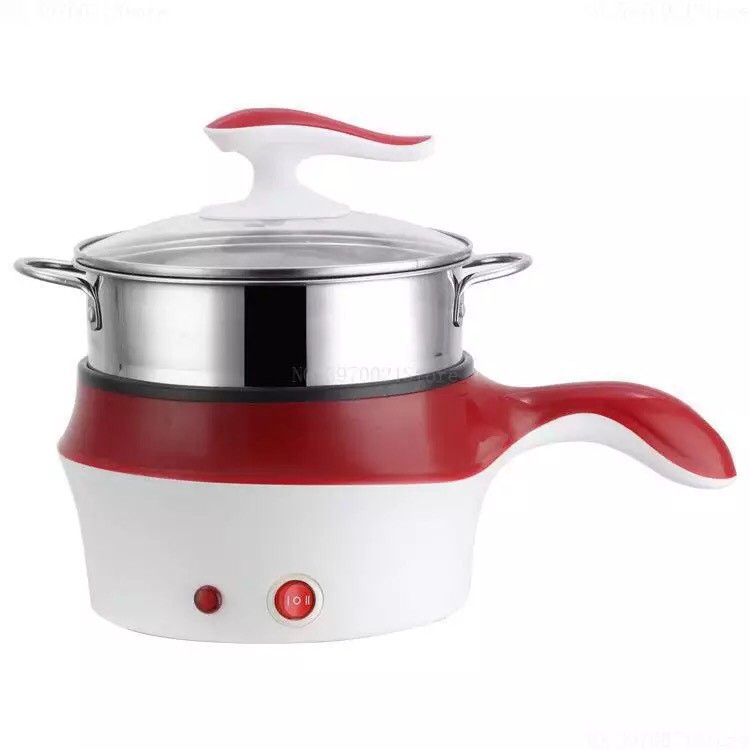 [SHOP MỚI - GIÁ SỈ]Nồi Lẩu Điện Mini Đa Năng Chống Dính, Xửng Hấp 2 Tầng Dung Tích 1.5L Nấu Lẩu, Hấp Trứng,