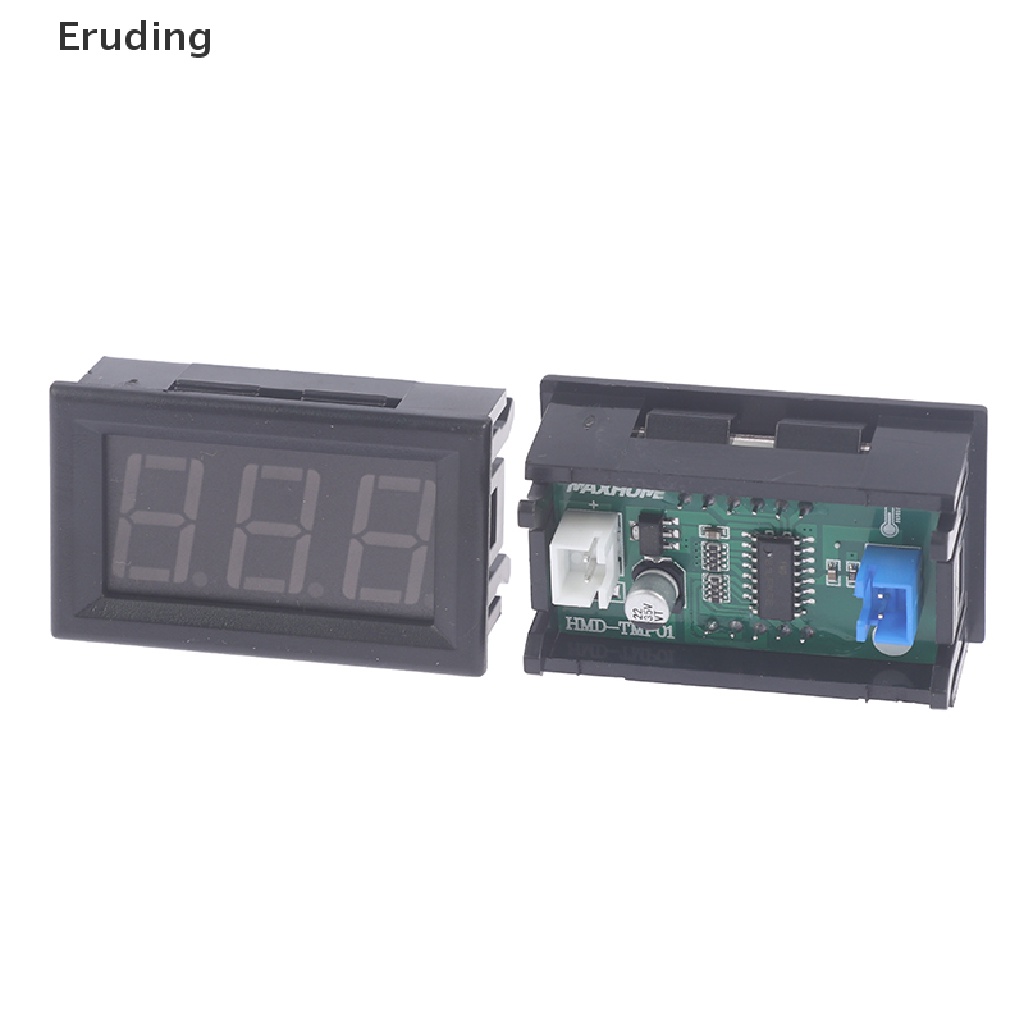 Nhiệt Kế Kỹ Thuật Số 12V Màn Hình LED Cảm Biến Nhiệt Độ Trong Nhà / Xe Hơi