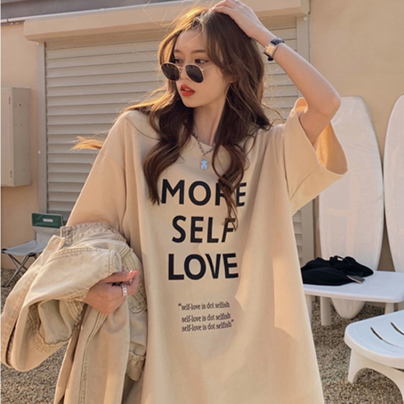 NRVP Áo Thun Nữ Ngắn Tay In Hình Phong Cách Hàn Quốc