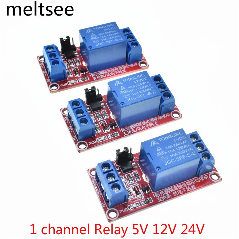 K Mô-đun rơle một kênh DC 5V 12V 24V kích hoạt mức cao và phải chăng kèm bộ ghép quang đãng đãng 2 23
